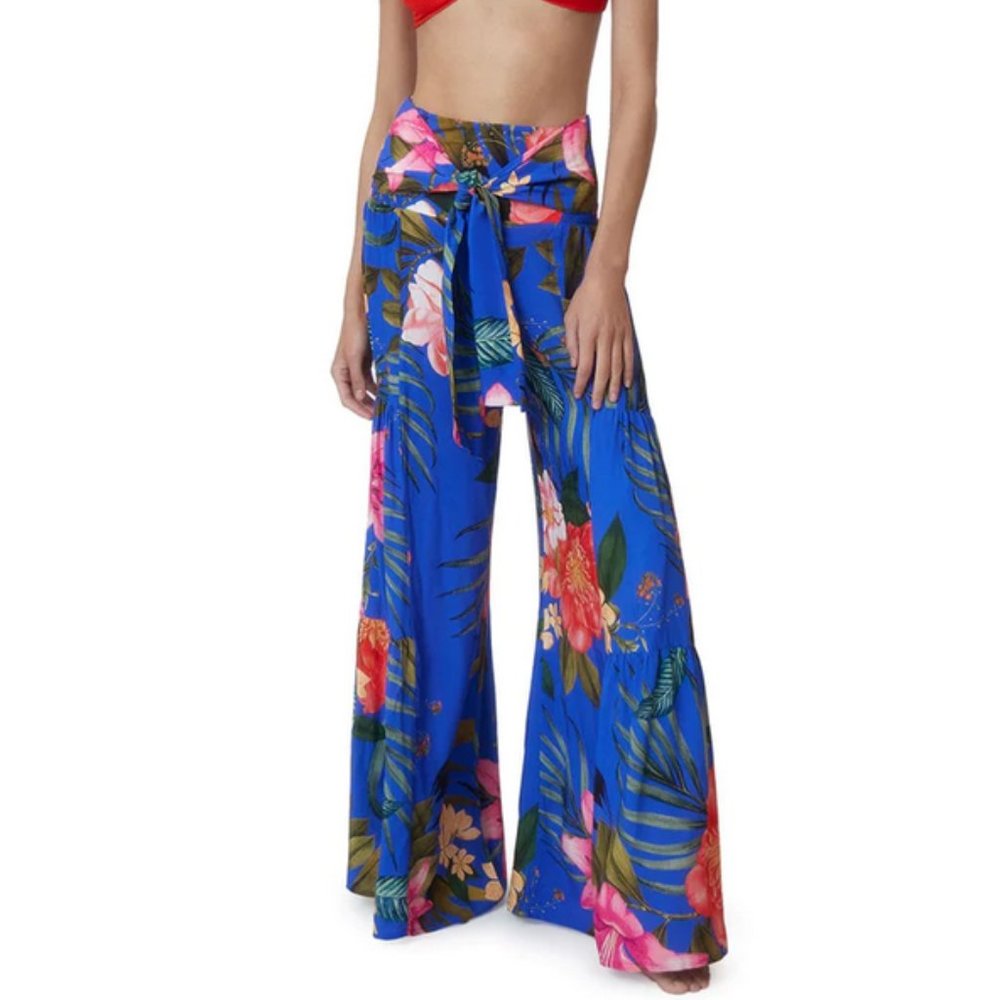 PQ Swim Boca Cora Pants Floral Size M/L NWT